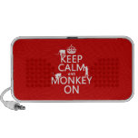 Keep Calm and Monkey On - all colours iPhone Speakers