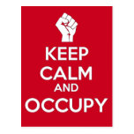 Keep Calm and Occupy (version2) Postcards