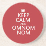 Keep Calm and OMNom Beverage Coasters