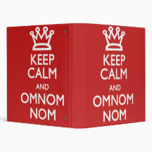 Keep Calm and Omnom Cook Book Binders
