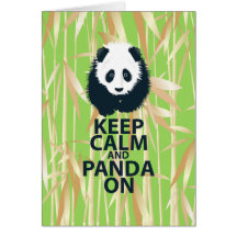 Keep Calm and Panda On Original Design Print Gift Cards