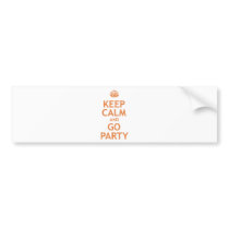 keep calm and party on bumper sticker