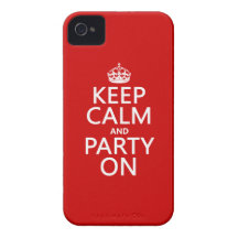 Keep Calm and Party On (in any colour) iPhone 4 Case