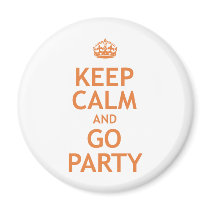 keep calm and party on magnets