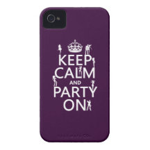 Keep Calm and Party On (party girls) (all colours) Case-Mate iPhone 4 Case