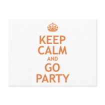 keep calm and party on post card