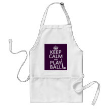 Keep Calm and Play Ball (baseball) (any colour) Apron