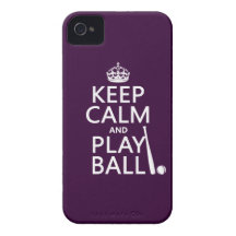 Keep Calm and Play Ball (baseball) (any colour) Case-Mate iPhone 4 Cases