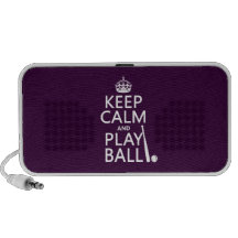 Keep Calm and Play Ball (baseball) (any colour) Mp3 Speaker