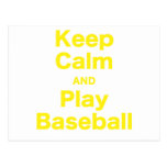 Keep Calm and Play Baseball Post Cards