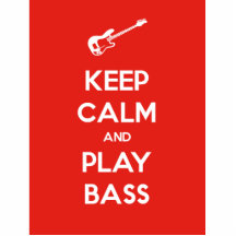 Keep Calm and Play Bass Photo Cut Outs