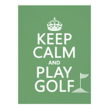 Keep Calm and Play Golf - all colours Personalized Invitation