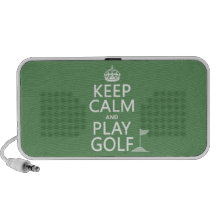 Keep Calm and Play Golf - all colours PC Speakers