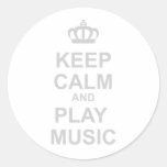 Keep Calm And Play Music - Rock Band Party Dance Sticker