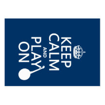 Keep Calm and Play On (Banjo)(any bckgrd color) Business Card Template