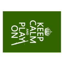 Keep Calm and Play On (Bassoon)(any color) Business Card Templates