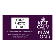 Keep Calm and Play On (clarinet) (any color) Photo Greeting Card
