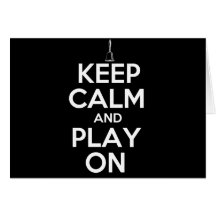 Keep Calm and Play On Handbells Greeting Cards