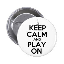 Keep Calm and Play On Handbells Pinback Button
