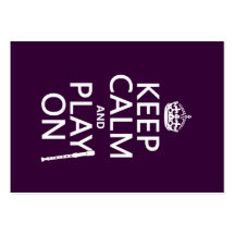 Keep Calm and Play On (recorder)(any color) Business Cards