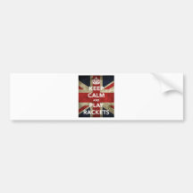 Keep Calm and Play Rackets Bumper Sticker
