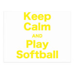 Keep Calm and Play Softball Postcards