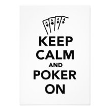 Keep calm and Poker on Personalized Invitations