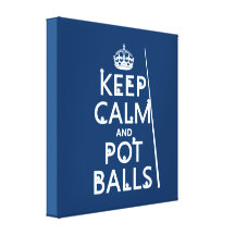 Keep Calm and Pot Balls (snooker/pool) Gallery Wrapped Canvas