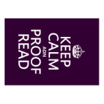Keep Calm 'and' Proofread (adn) (in any colour) Business Card
