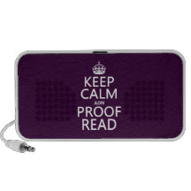 Keep Calm 'and' Proofread (adn) (in any colour) Speaker System