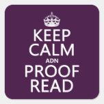 Keep Calm 'and' Proofread (adn) (in any colour) Sticker