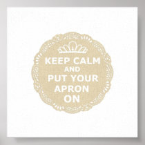 Keep Calm and Put Your Apron On Canvas Print