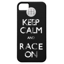 keep calm and race on iPhone 5 covers