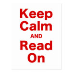 Keep Calm and Read On Post Card