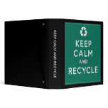 Keep Calm and Recycle binders