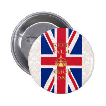 Keep calm and reign on button