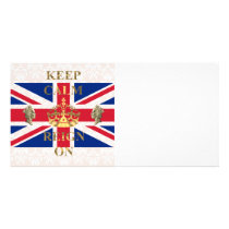 Keep calm and reign on picture card