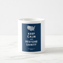 KEEP CALM AND RESTORE SANITY MUGS