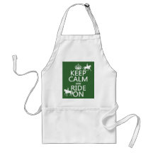 Keep Calm and Ride On - horses, all colours Aprons