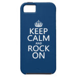 Keep Calm and Rock On (any background color) iPhone 5 Cover