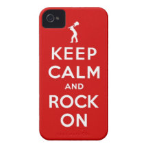 Keep calm and rock on iPhone 4 cover