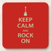 Keep Calm and Rock On! Coasters