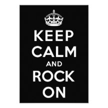 Keep Calm and Rock On Custom Announcement