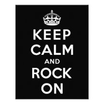 Keep Calm and Rock On Custom Invitations