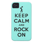 Keep calm and rock on iPhone 4 Case-Mate cases
