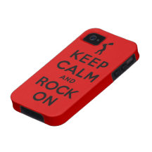 Keep calm and rock on iPhone 4 covers