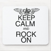 Keep Calm and Rock On Mousepads