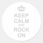Keep Calm And Rock On - Rocker Emo Punk Goth Music Stickers