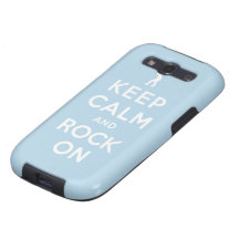 Keep calm and rock on samsung galaxy SIII case