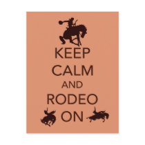 Keep Calm and Rodeo On cowboy cowgirl gift Post Cards